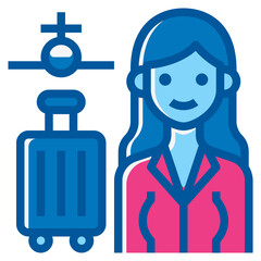 traveling two tone icon