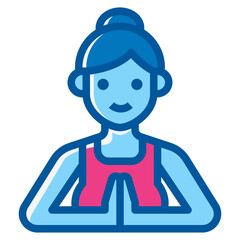 yoga two tone icon