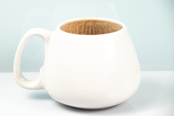white mug mockup on a white background