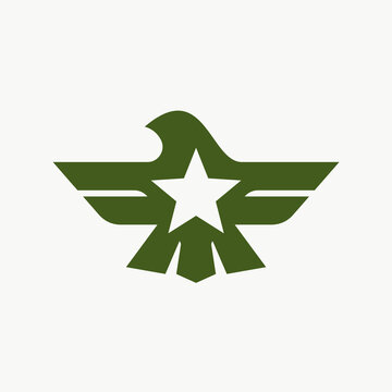 military rank eagle logo design