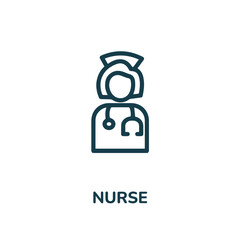 nurse icon vector. doctor icon vector symbol illustration. modern simple vector icon for your design. woman doctor icon vector