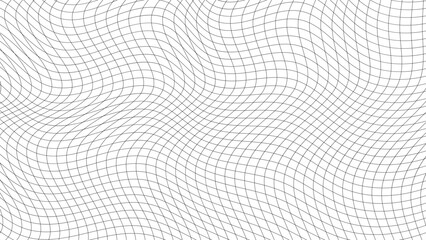 Grid pattern line, wave wavy background, warp geometric curve repeat