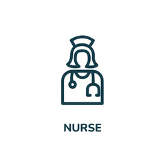 nurse icon vector. doctor icon vector symbol illustration. modern simple vector icon for your design. woman doctor icon vector