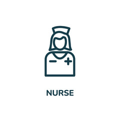 nurse icon vector. doctor icon vector symbol illustration. modern simple vector icon for your design. woman doctor icon vector