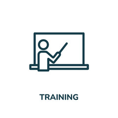 training icon vector. teacher icon vector symbol illustration. modern simple vector icon for your design. presentation icon vector