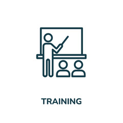 training icon vector. teacher icon vector symbol illustration. modern simple vector icon for your design. presentation icon vector