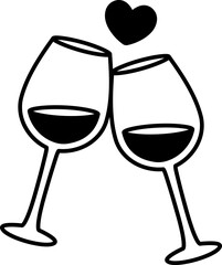 Cheers Red wind Icon Elements Glyph Semi Solid Black and White Style