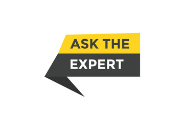 Ask the expert button web banner template Vector Illustration

