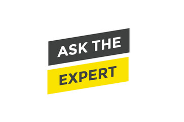 Ask the expert button web banner template Vector Illustration
