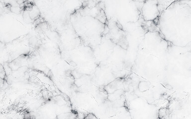 Marble background, texture of light granite with black veins. Texture of natural stone. White wallpaper