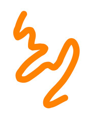 Fototapeta premium Squiggly Colourful Lines Transparent Doodle 