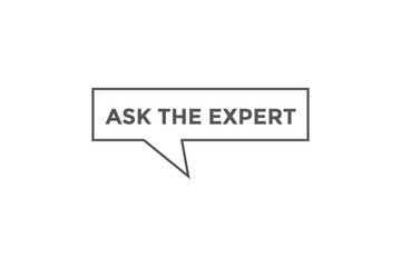 Ask the expert button web banner template Vector Illustration
