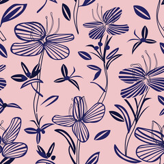 Floral Seamless Pattern Design Background