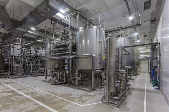 Workshop of dairy farm processing facility.