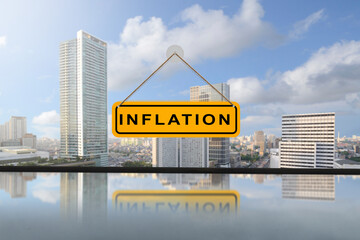 Fototapeta na wymiar Inflation sign
