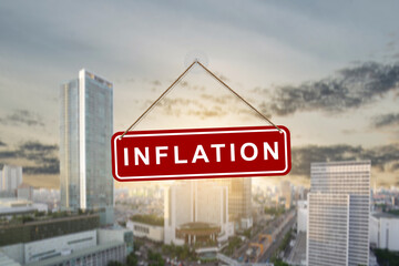 Obraz premium Inflation sign