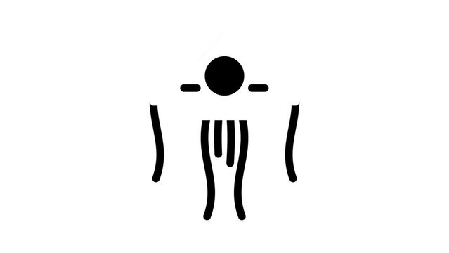funny kite toy glyph icon animation