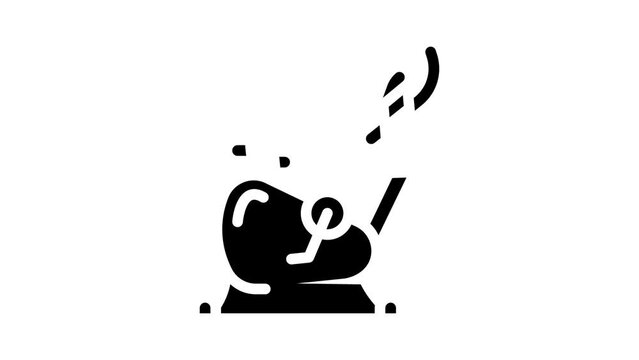 bike sportive equipment glyph icon animation