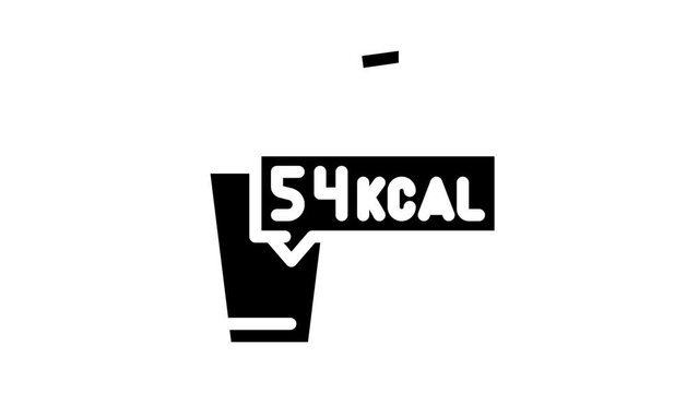 diet drink glyph icon animation