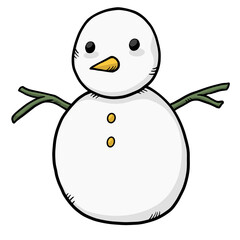 Snowman Christmas cartoon collection - element color clipart designed 