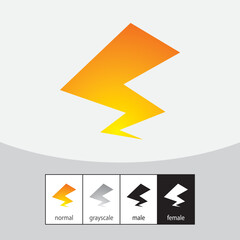 E Letter Logo. Lightning - Vector