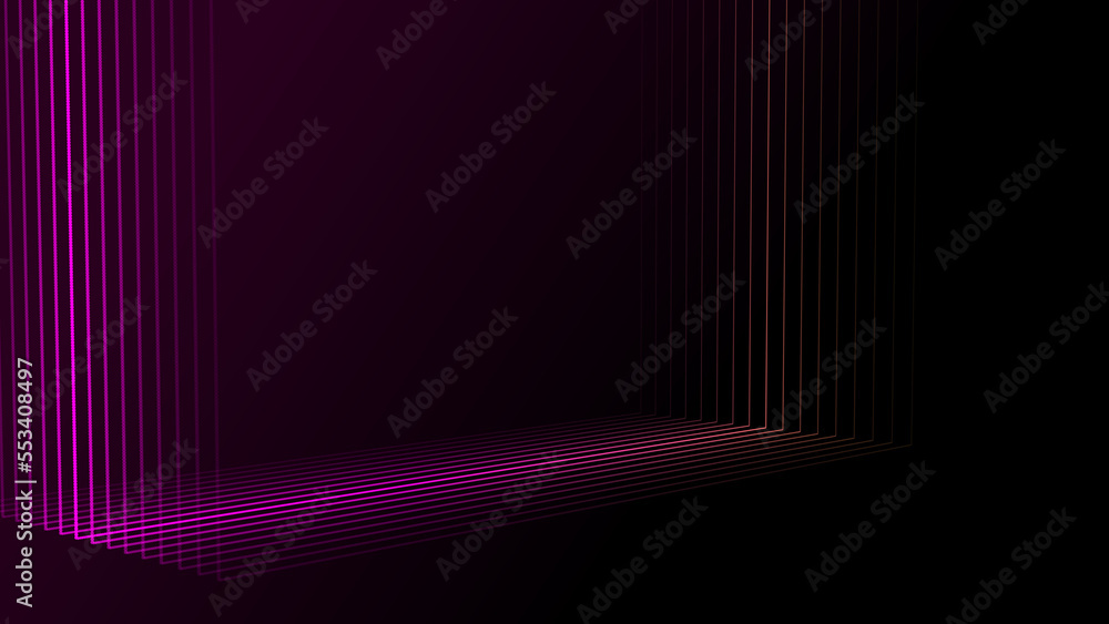 Aufkleber absorption tunnel on a black background. hypnotic abstract illusion. abstract 3d portal. 3d renderin