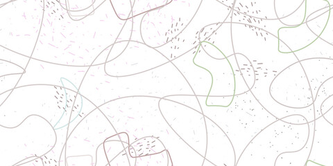 Chaotic Simple Seamless Pattern Textile One Line