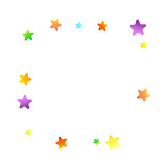 Rainbow Festive Confetti. Carnival Star Falling.