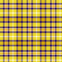 yellow plaid seamless vector pattern with twill weave