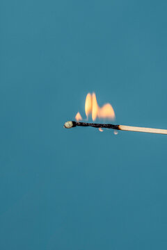matches on blue background