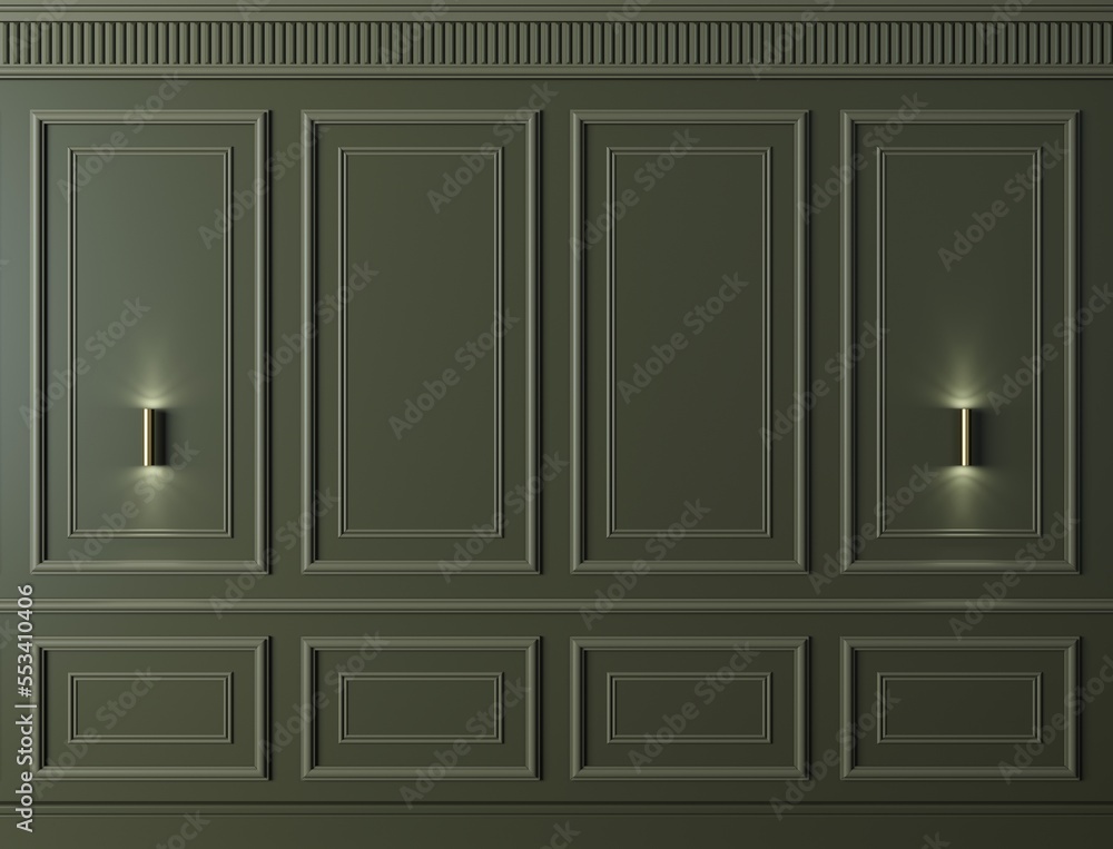 Wall mural classic wall of color gray mocha wood panels