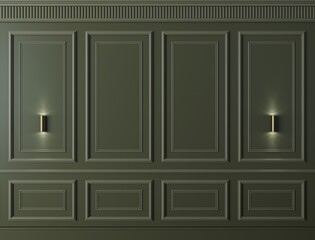 Classic wall of color gray mocha wood panels