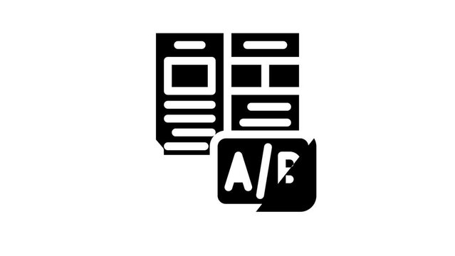 a b email split test glyph icon animation