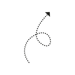 Dashed Arrow Illustdirection, arrows, curved, dots, pointers, vector, illustration, designs, graphics, symbols, run, set, arrows, shapes, lines, down, doodles, isolatedration for vector element design