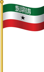 Flag of Somaliland, Somaliland flag Golden waving isolated vector illustration eps10.
