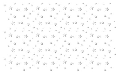 Various stars on a transparent background - digital illustration.