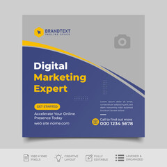 Digital marketing social media post design template