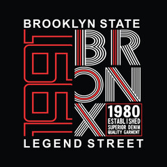 The Bronx typography design for printing on t-shirt vector illustration