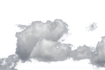 white fluffy clouds isolated on a black background, clipart