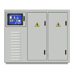 Control Panel. Production control panel and control of computer devices. Touchpad. Vector graphics