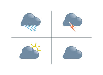 Obraz premium weather icon collection, four season vector.