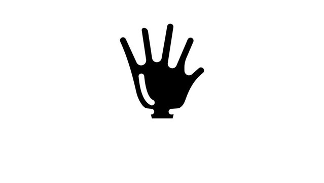 clapper fan accessory glyph icon animation