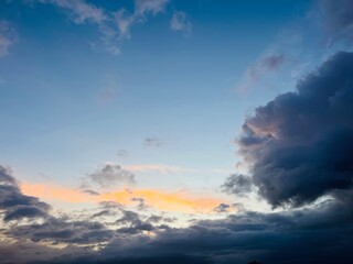 Morning heavens, sunrise tender colors of the sky, natural heavens background