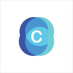 abstract design element blue circle.