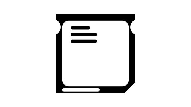 cpu computer detail glyph icon animation