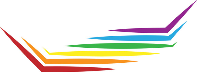 LGBT rainbow frame in line stripes shape. PNG transparent.