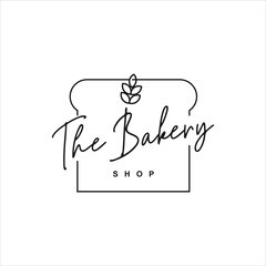Simple Fun Badge with Luxury Typography Bakery Shop Logo Design Idea
