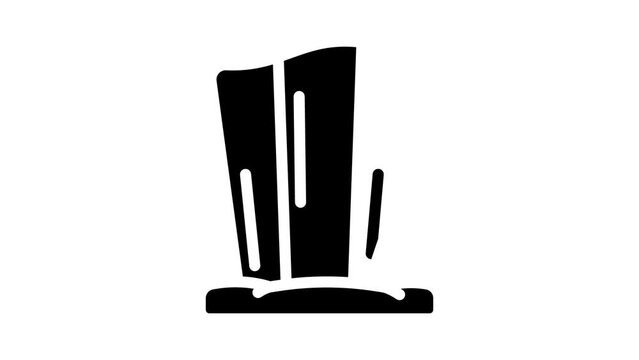 fan hat funny accessory glyph icon animation