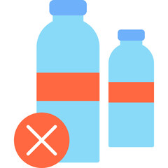 Obraz premium No Plastic Bottles Icon