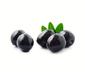 Olives  fruits macro on white backgrounds